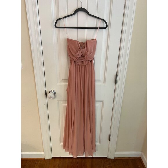 Birdy Grey Grace Convertible Chiffon Pink Bridesmaid‎ Dress Sz XS - Picture 2 of 6